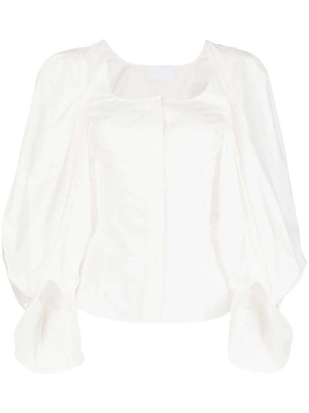 Square-Neck Puff-Sleeve Blouse