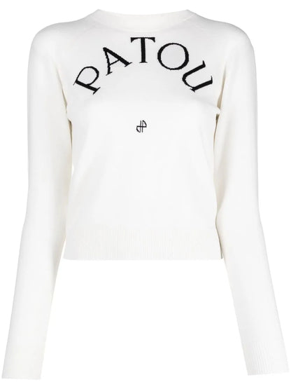 Logo-Print Wool-Blend Jumper