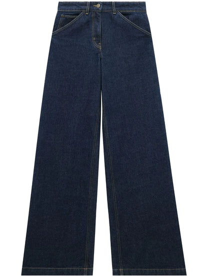 Mid-Rise Wide Jeans