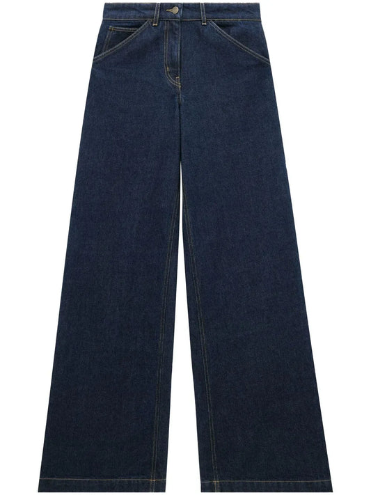 Mid-Rise Wide Jeans