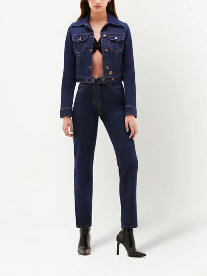 Straight-Leg Cut Jeans