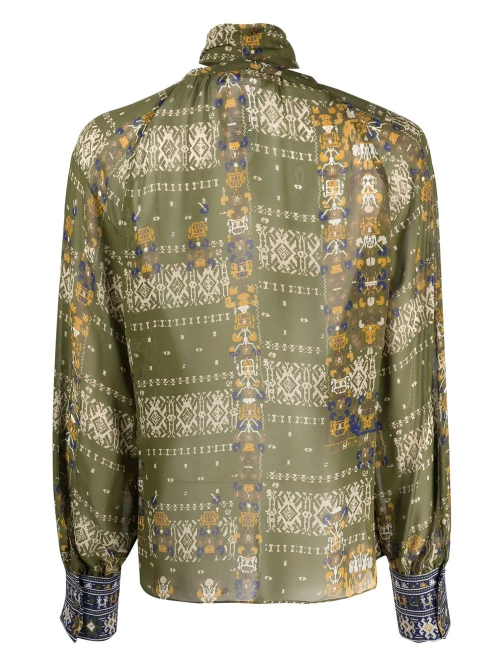Neck Tie Abstract-Print Shirt