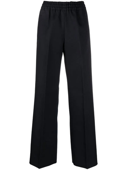 Elasticated High-Waist Trousers