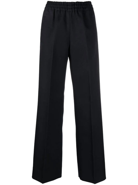 Elasticated High-Waist Trousers
