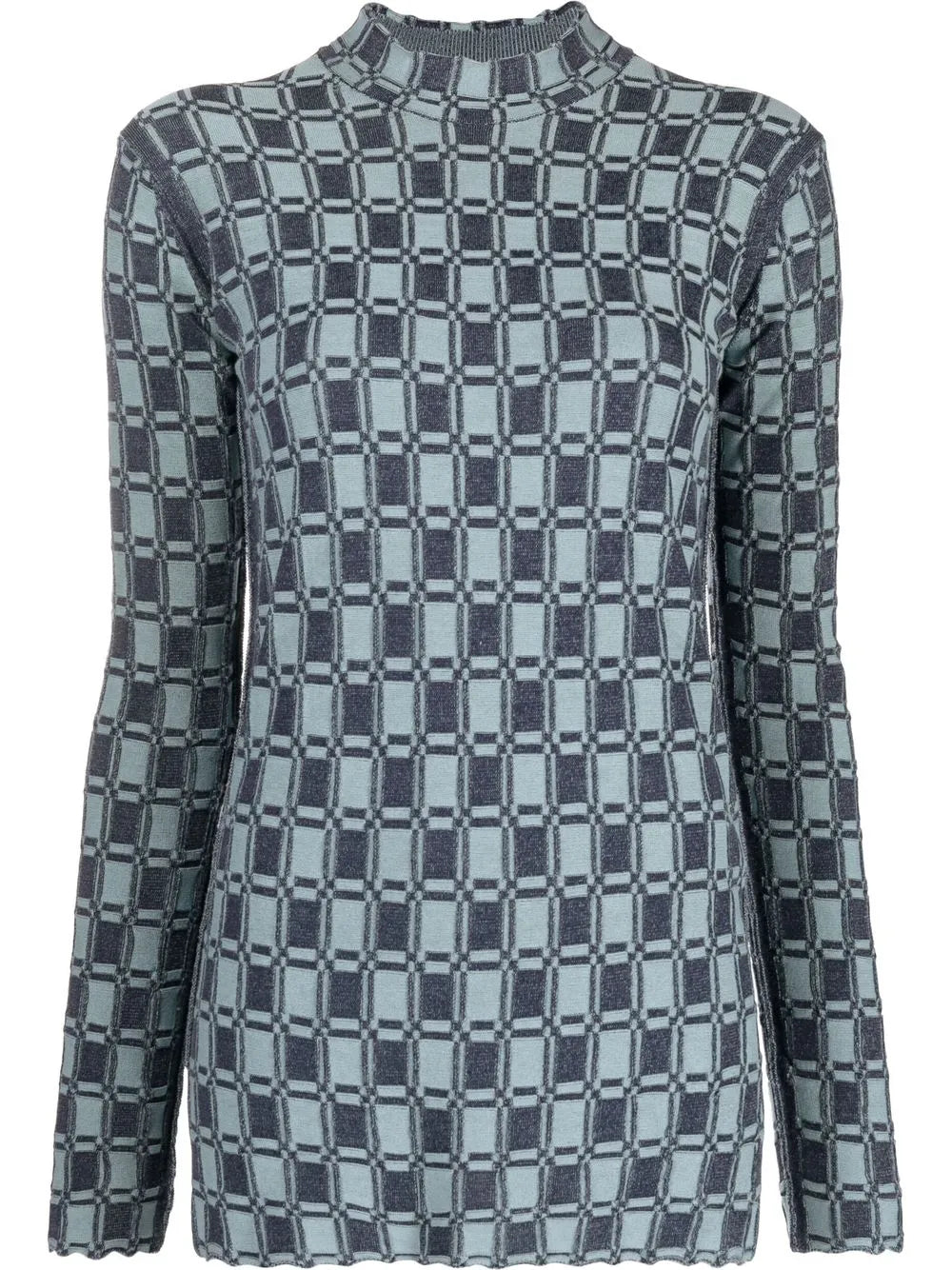 Geometric-Print Long-Sleeve Jumper