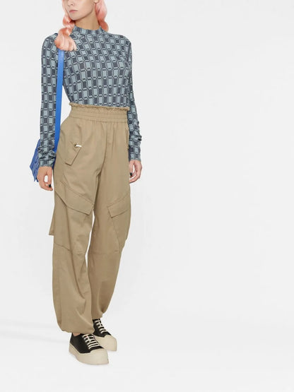 Geometric-Print Long-Sleeve Jumper