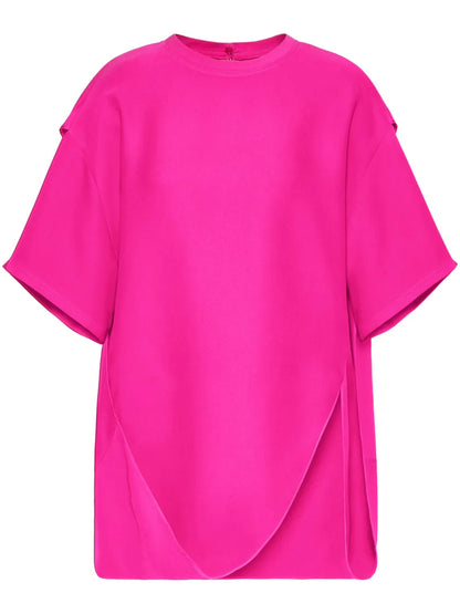 Drape-Detail Asymmetric T-Shirt