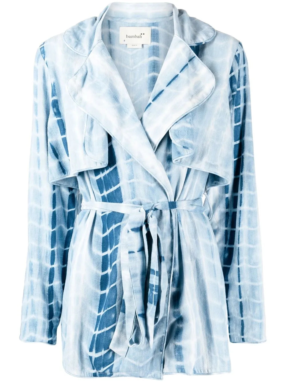 Tie-Dye Trench-Style Blouse