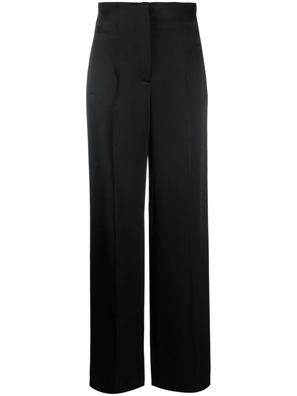 Pleat-Detail Straight-Leg Trousers