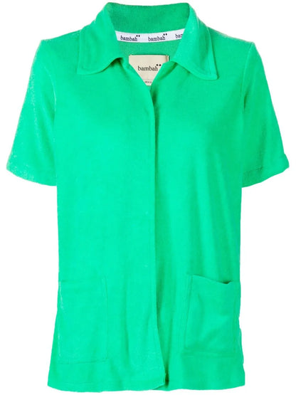 Towelling-Effect Short-Sleeve Shirt