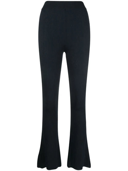 Ribbed Flared Trousers