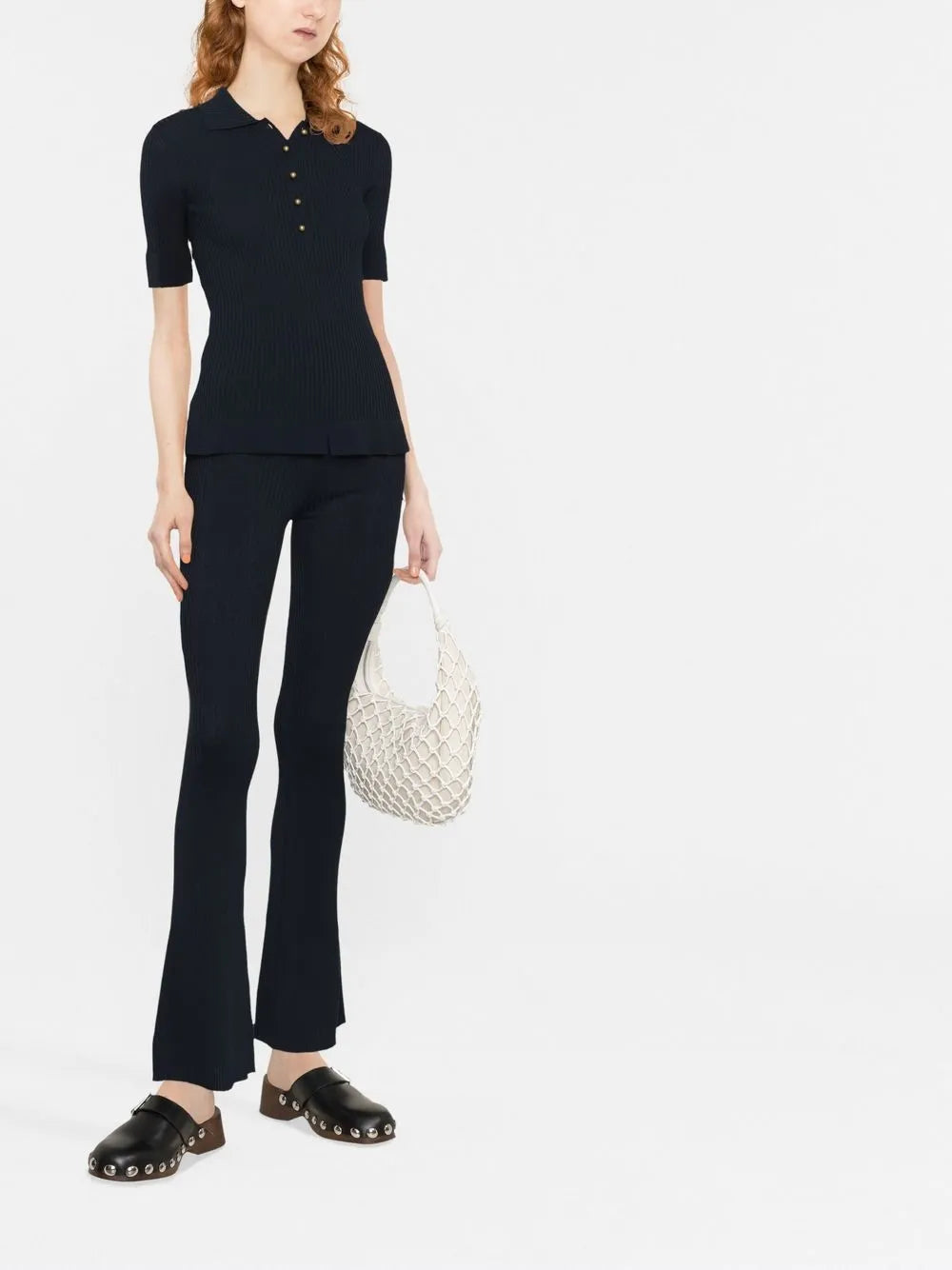 Ribbed Flared Trousers