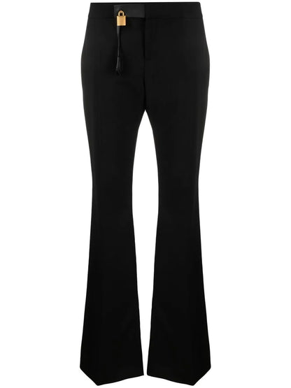 Mid-Rise Flared Trousers