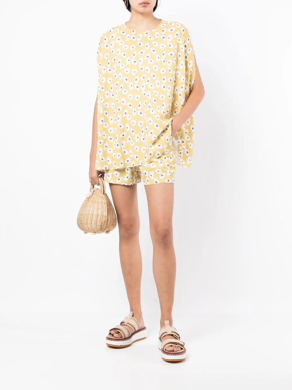 Daisy-Print Tunic Top