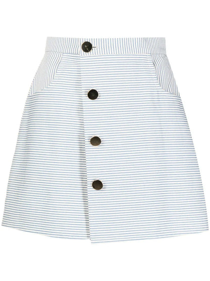 Pinstripe-Print Skirt