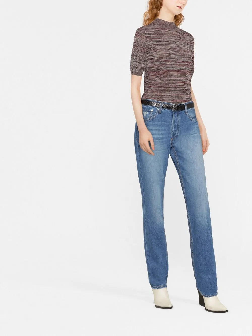 High-Waisted Bootcut Jeans