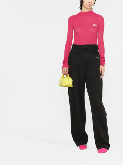 Logo-Print Ribbed-Knit Jumper
