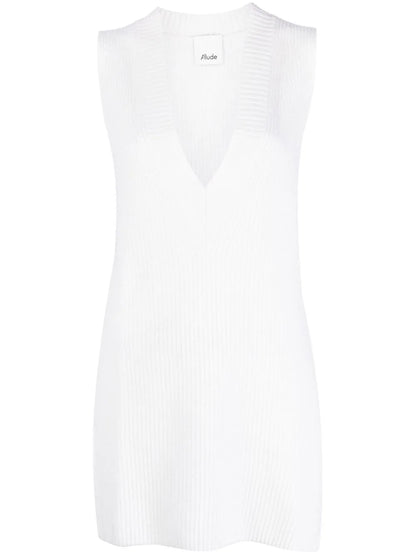 V-Neck Ribbed-Knit Top