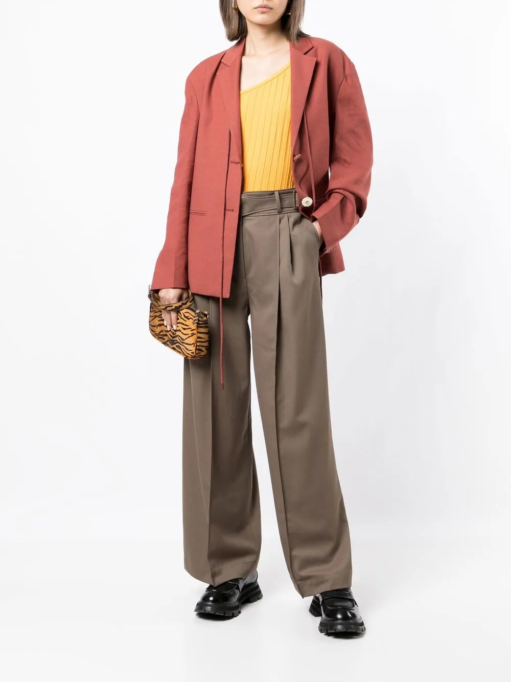 Wide-Leg Tailored Trousers