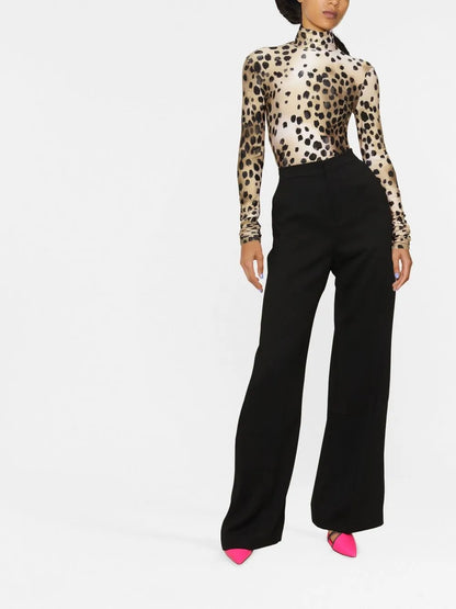 High-Waisted Wide-Leg Trousers