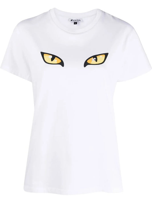 Eyes-Print Cotton T-Shirt