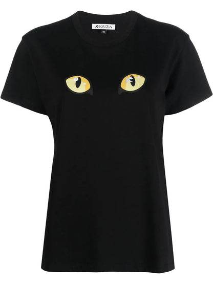Eyes-Print Cotton T-Shirt