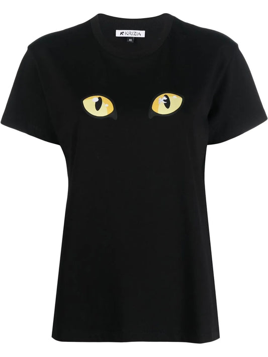 Eyes-Print Cotton T-Shirt