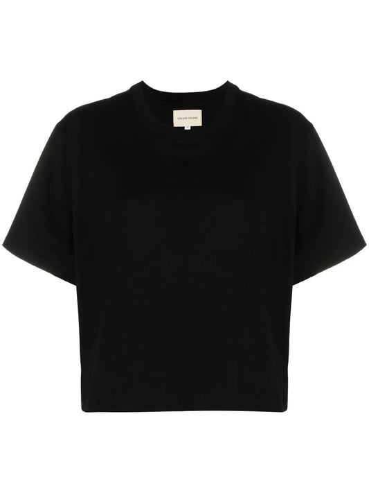 Crew-Neck Straight-Hem T-Shirt