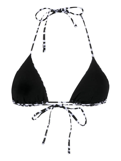 Logo-Print Triangle Bikini Top