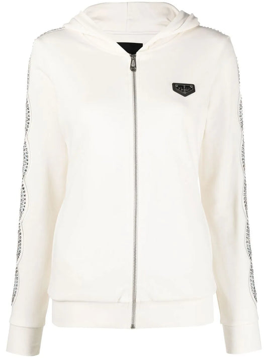 Crystal Cable Embellished Hoodie
