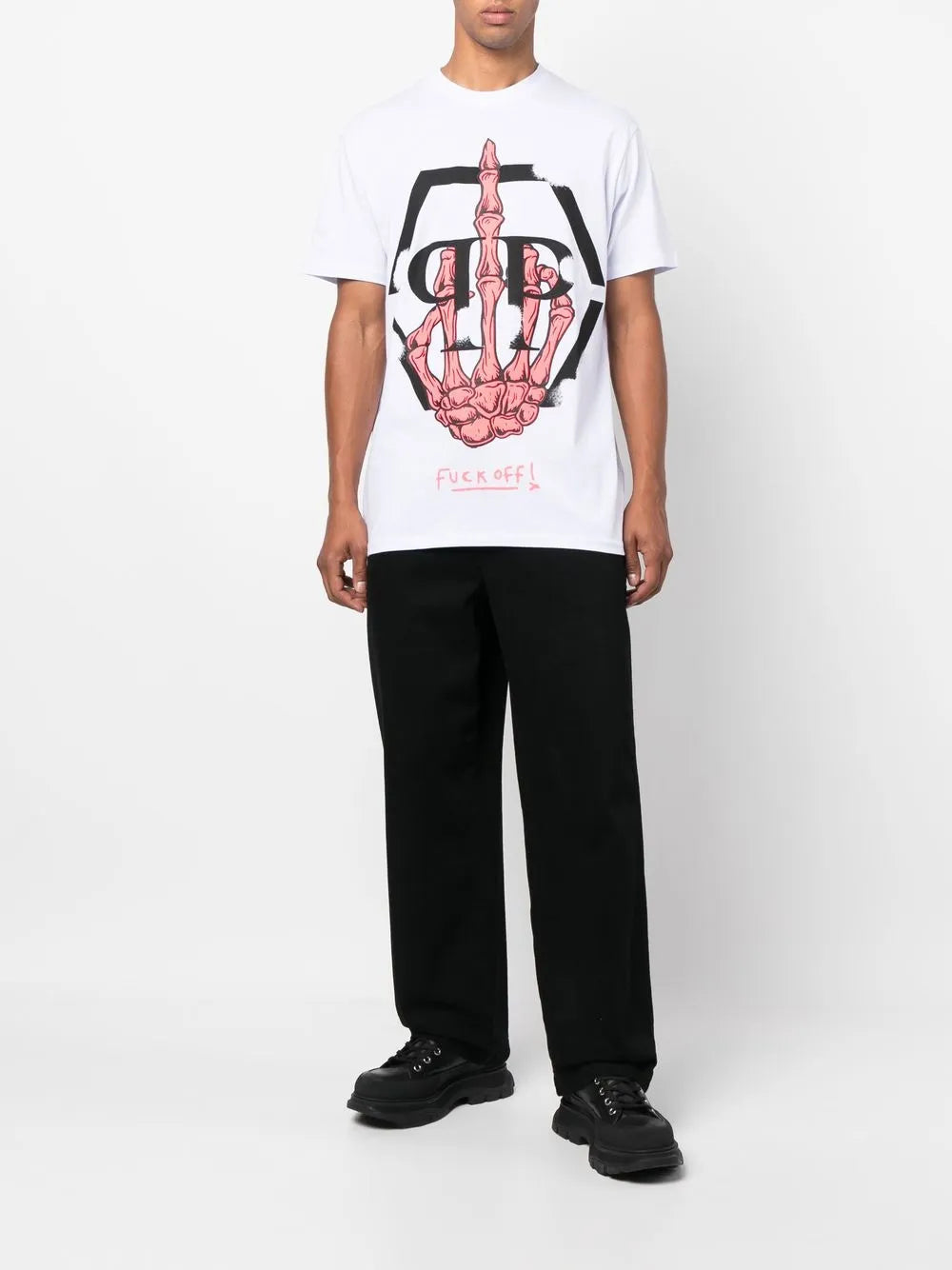 Skeleton Logo Crew-Neck T-Shirt