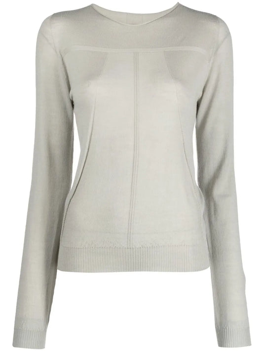 Panelled Virgin Wool Jumper