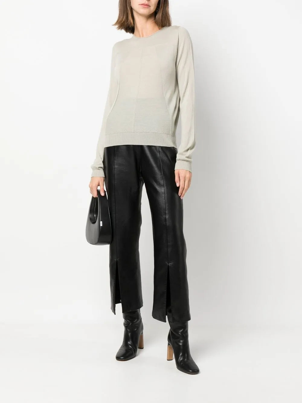 Panelled Virgin Wool Jumper