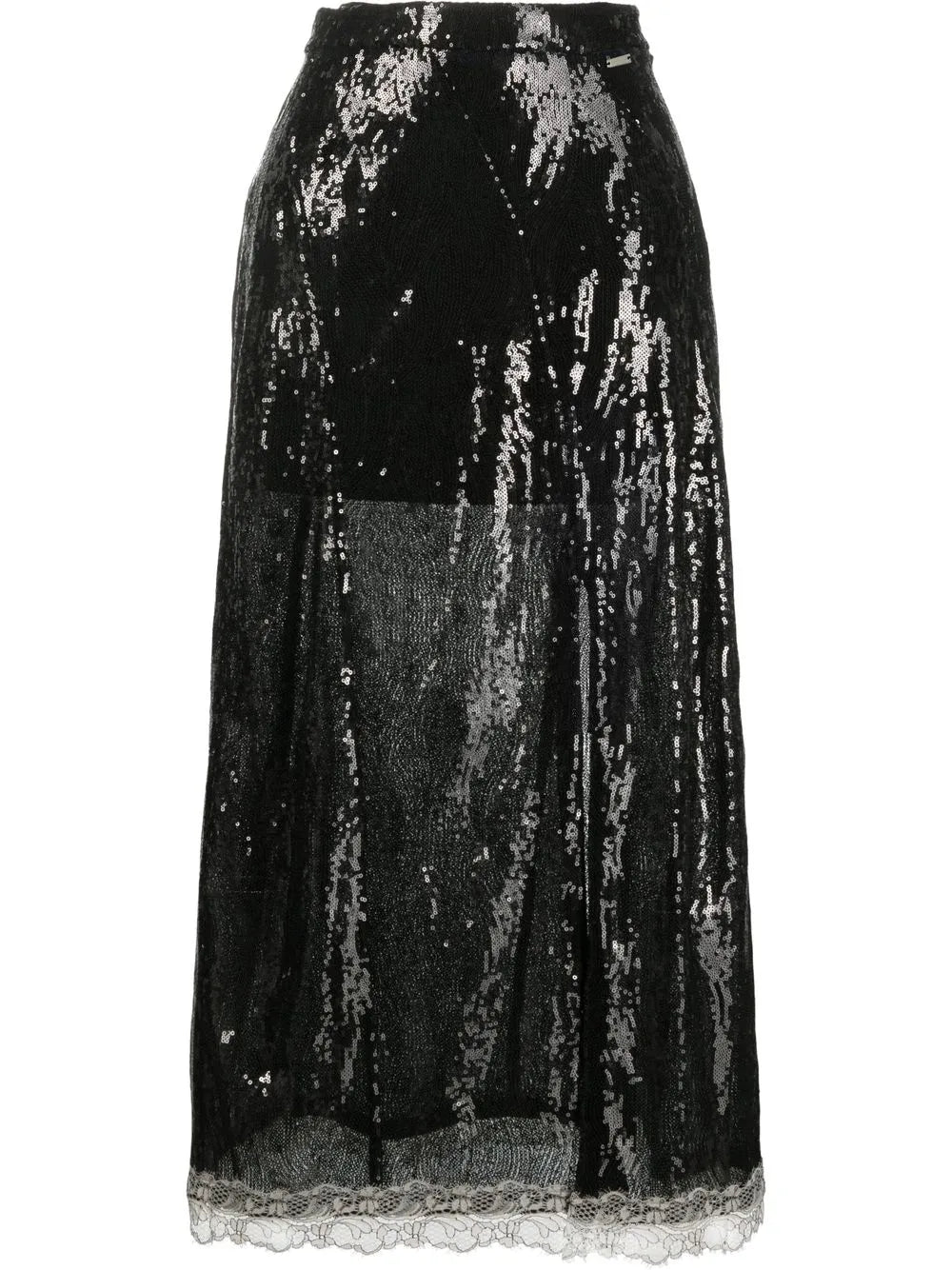 Sequin-Embellished High-Waisted Skirt