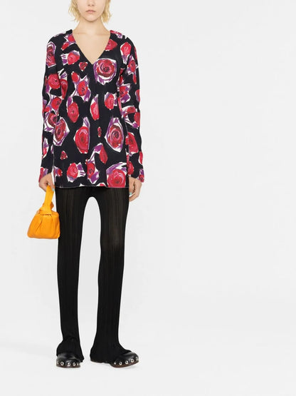 Rose Print Top