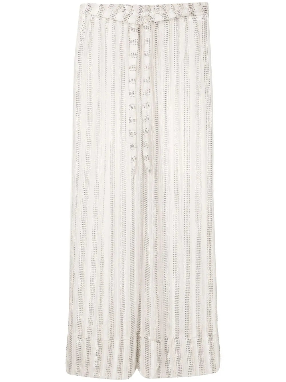 Stripe-Print Tie-Waist Palazzo Pants