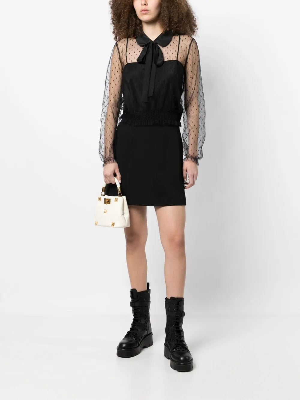 Polka Dot Transparent Blouse