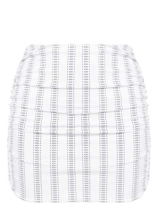 Stripe-Print Mini Skirt