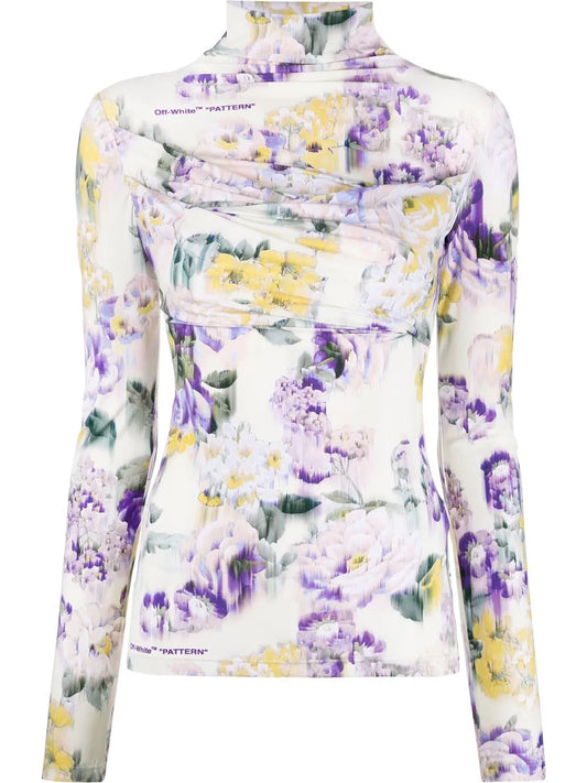 Pattern Print Long-Sleeve T-Shirt