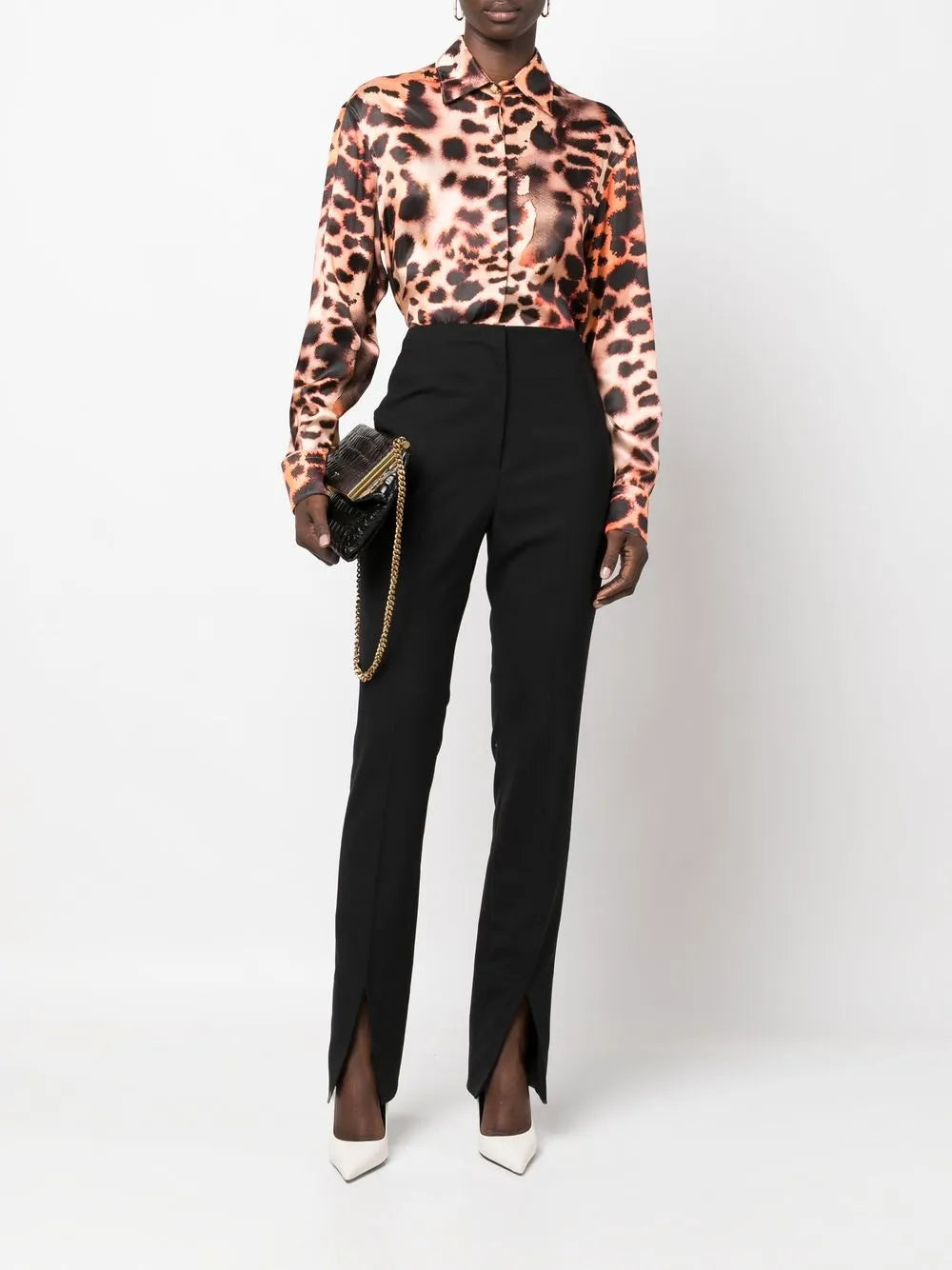 Silk Leopard Print Blouse