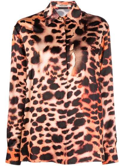 Silk Leopard Print Blouse