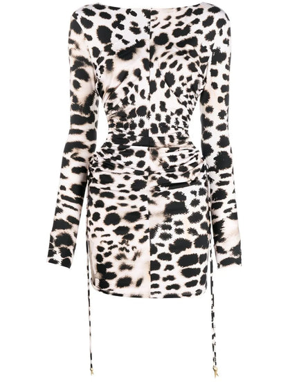 Leopard Print Cut-Out Minidress