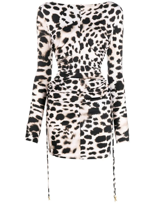 Leopard Print Cut-Out Minidress