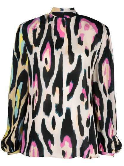 Leopard Print Long-Sleeve Shirt