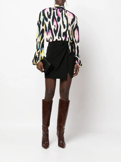 Leopard Print Long-Sleeve Shirt