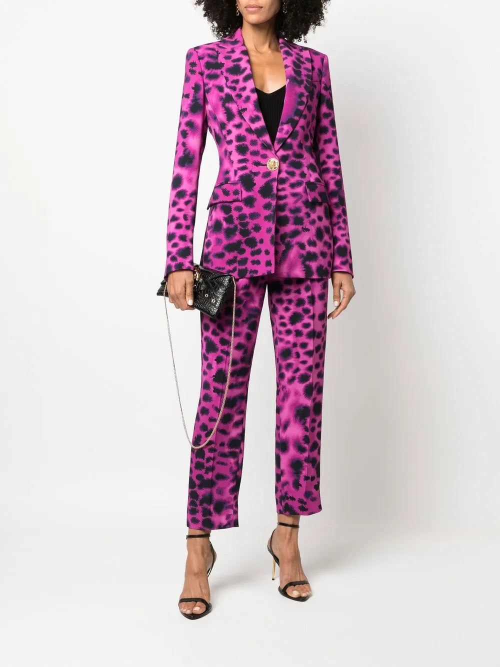 Graphic-Print Straight Trousers