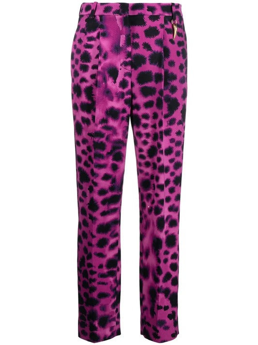 Graphic-Print Straight Trousers