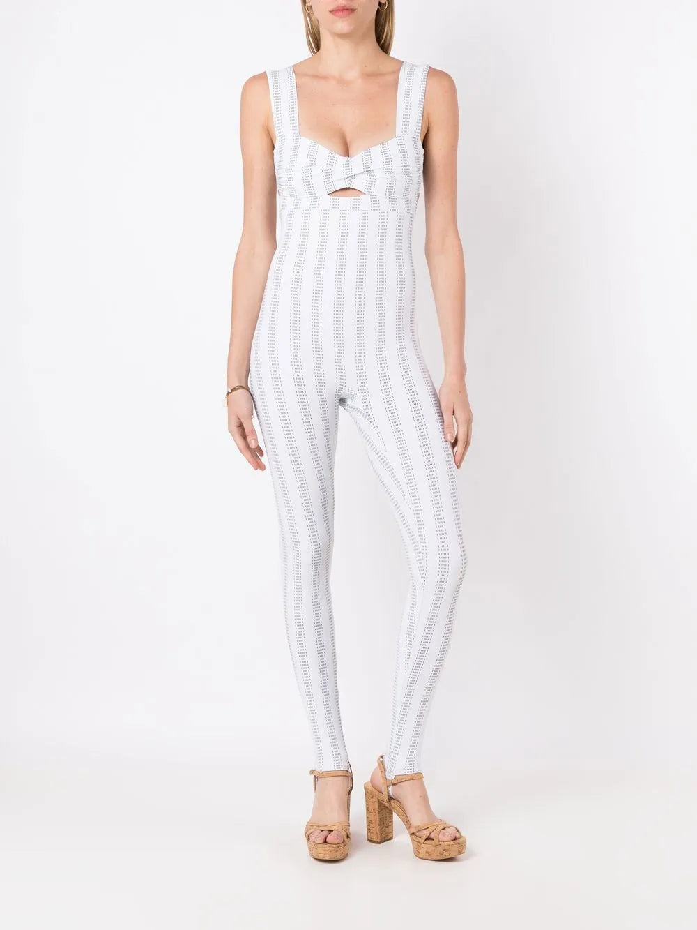 Twist-Detail Sleeveless Jumpsuit