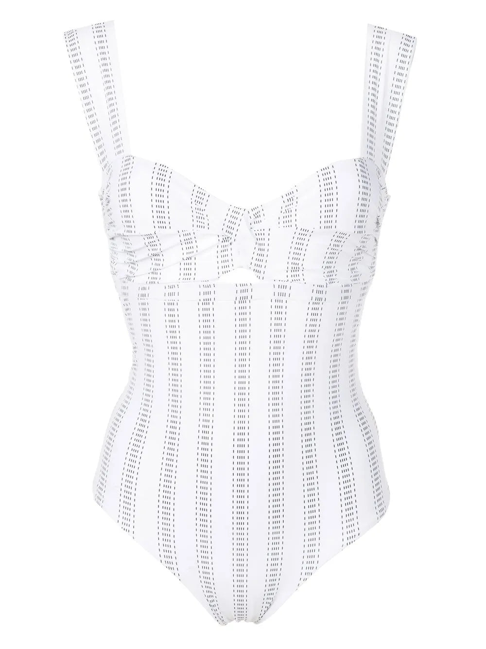 Twist-Detail Stripe-Print Swimsuit