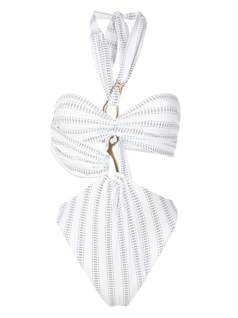 Asymmetric Halter-Neck Swimsuit